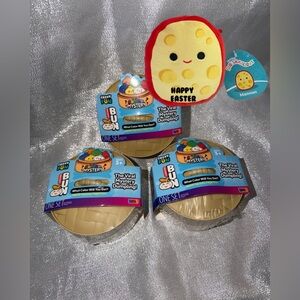 Happy Easter Squishmallows & 3 Crazy Fun Rainbow Viral Mystery Dumplings -Mannon